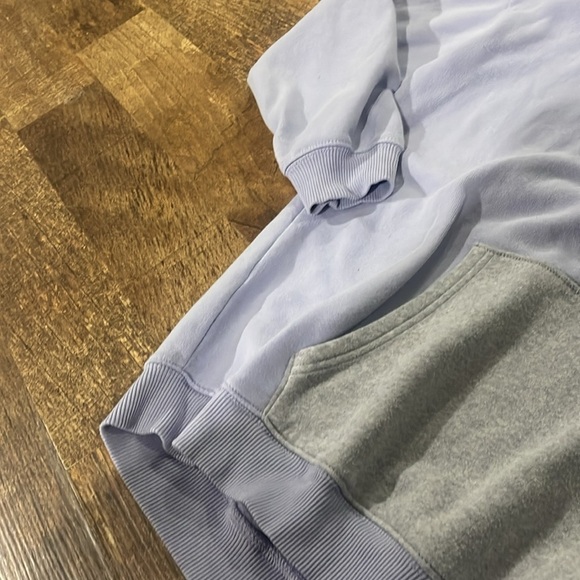 America Eagle Colorblock Lilac Purple Gray Oversized Hoodie - Picture 5 of 6